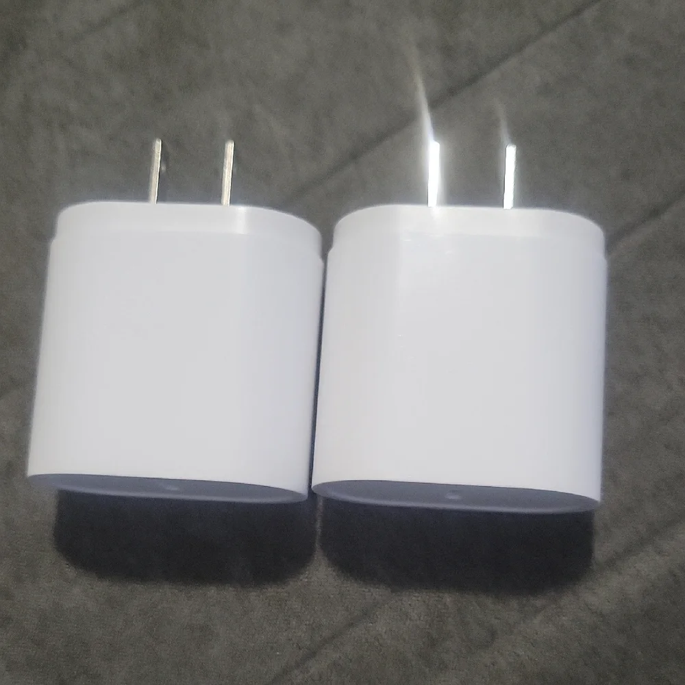 2 White USB TYPE C Wall Chargers